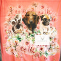 Plush Mink three Dogs Throw