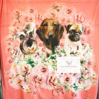 Plush Mink three Dogs Throw