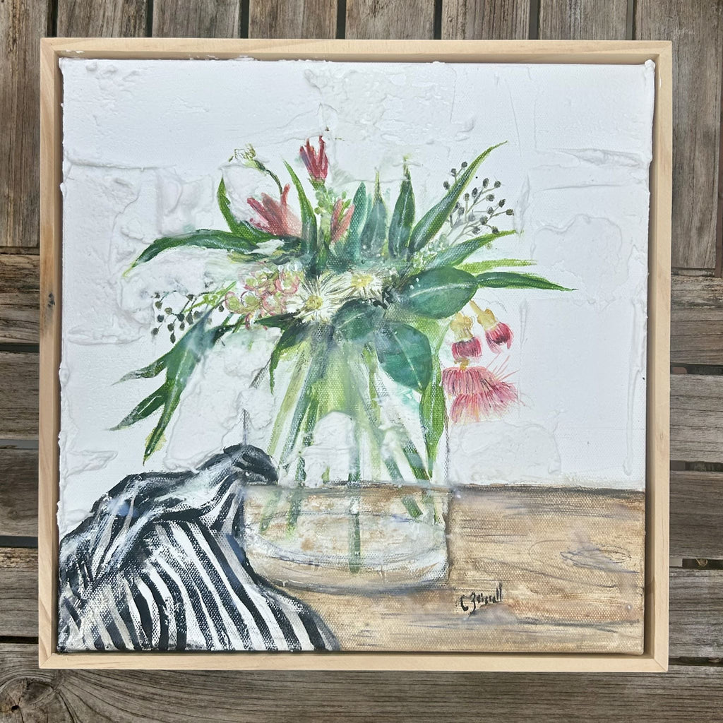 Australian Flora in Glass Vase Artwork