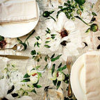 Beige Magnolia Tablecloth - Rectangle