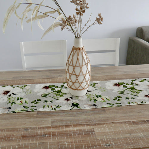 Beige Magnolia Table Runner
