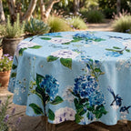Blue Hydrangea and Finch Tea Towel