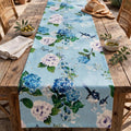 Blue Hydreangea and Finch Runner