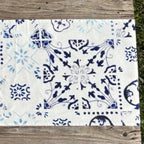 Blue & White Tiles Table Runner