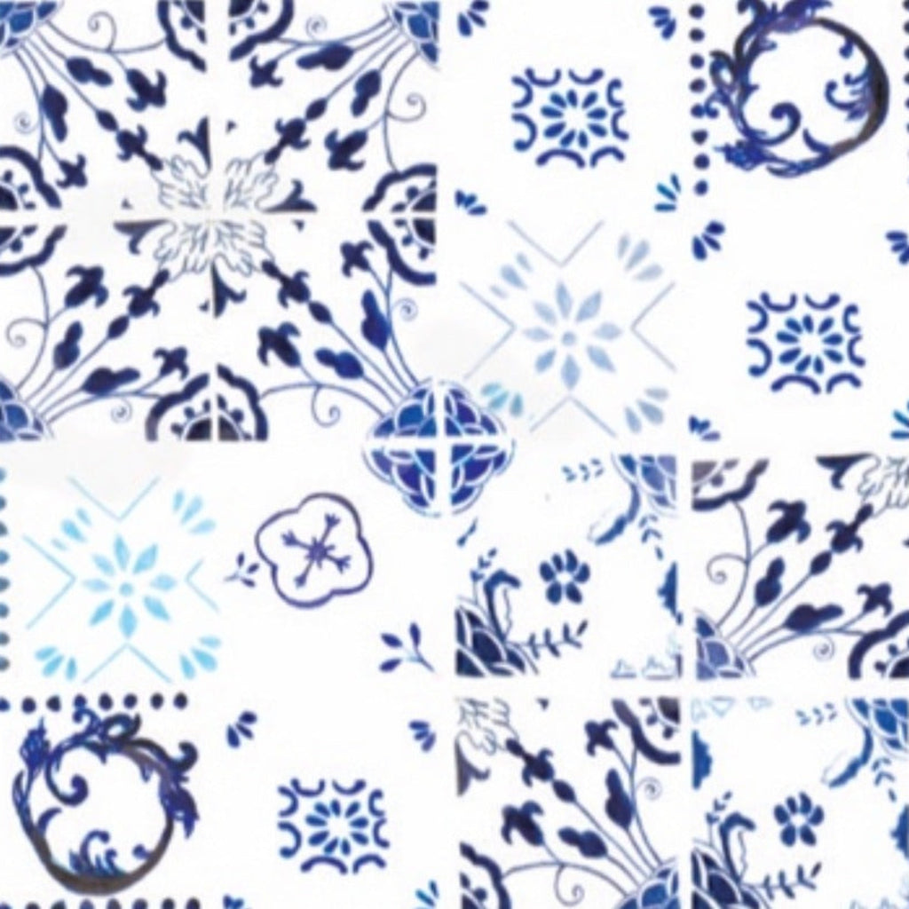 Blue & White Tiles Table Runner