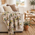 Plush Mink Nature Botanical Throw
