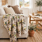 Plush Mink Nature Botanical Throw