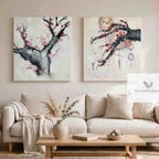 Cherry Blossom Diptych Set