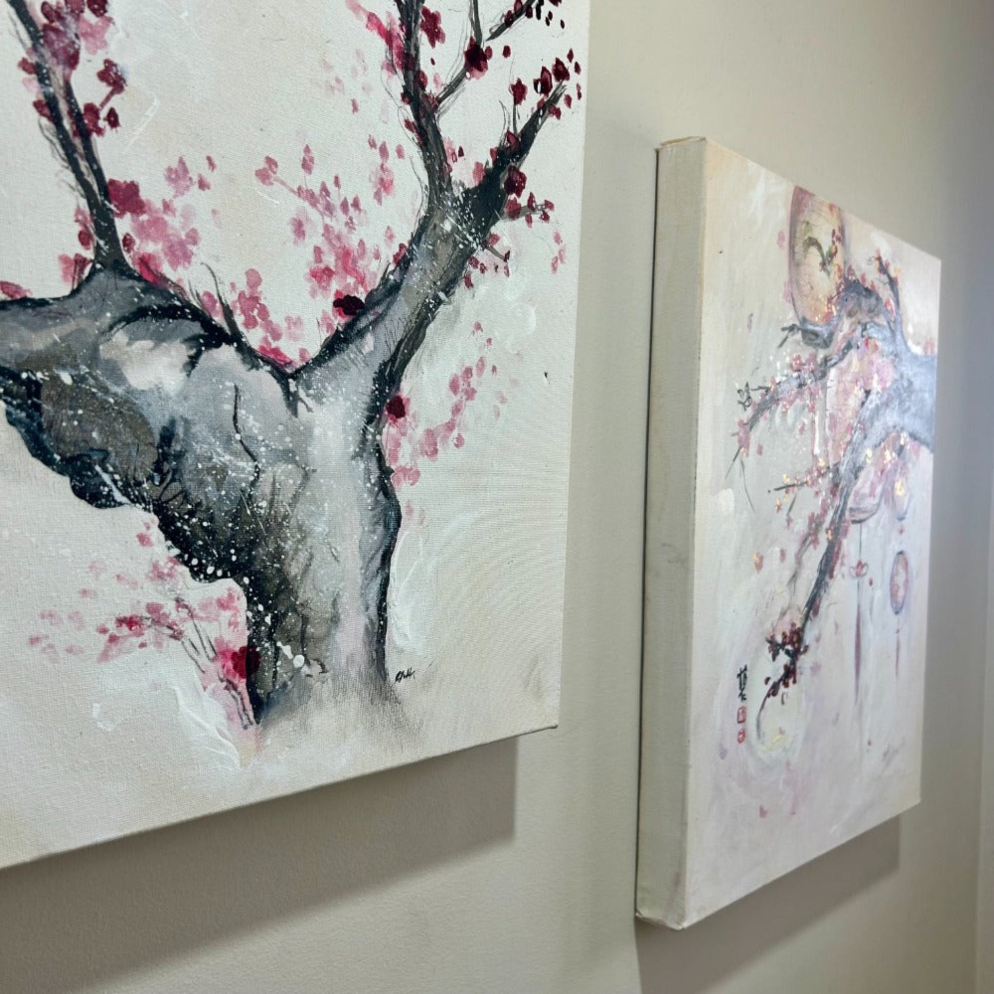 Cherry Blossom Diptych Set