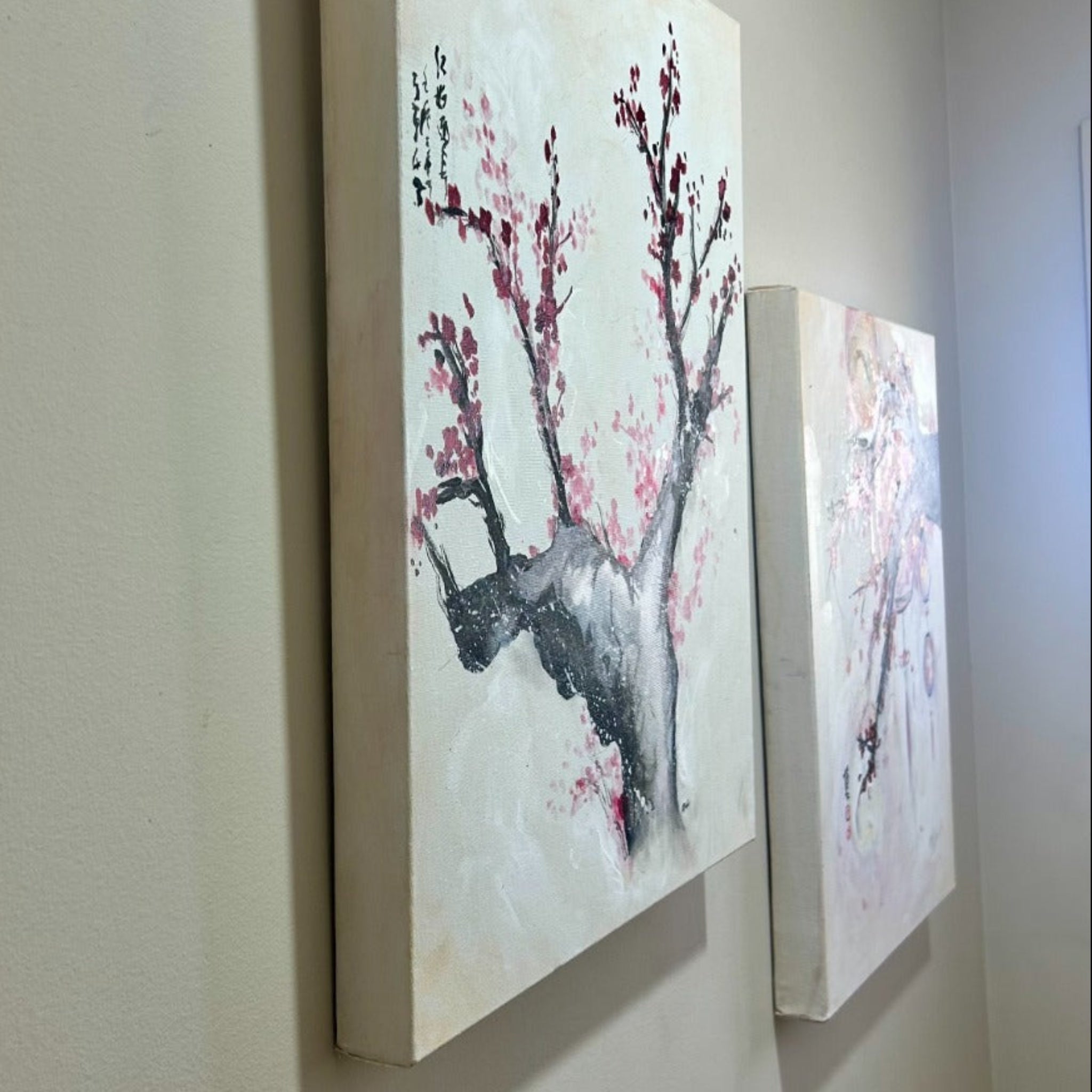 Cherry Blossom Diptych Set