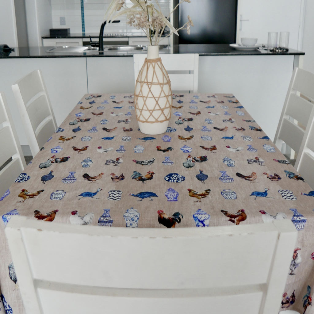 Chicken and Ginger Jars Tablecloth - Rectangle