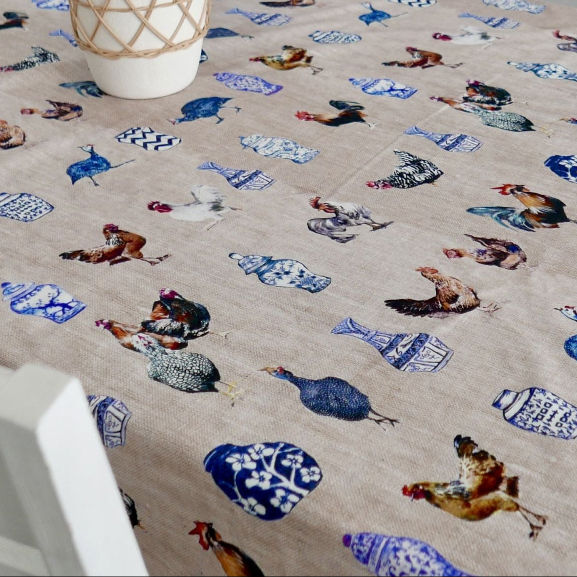 Chicken and Ginger Jars Tablecloth - Rectangle