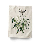 Double Barred Finch with Eucalyptus Tea Towel