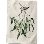 Double Barred Finch with Eucalyptus Tea Towel