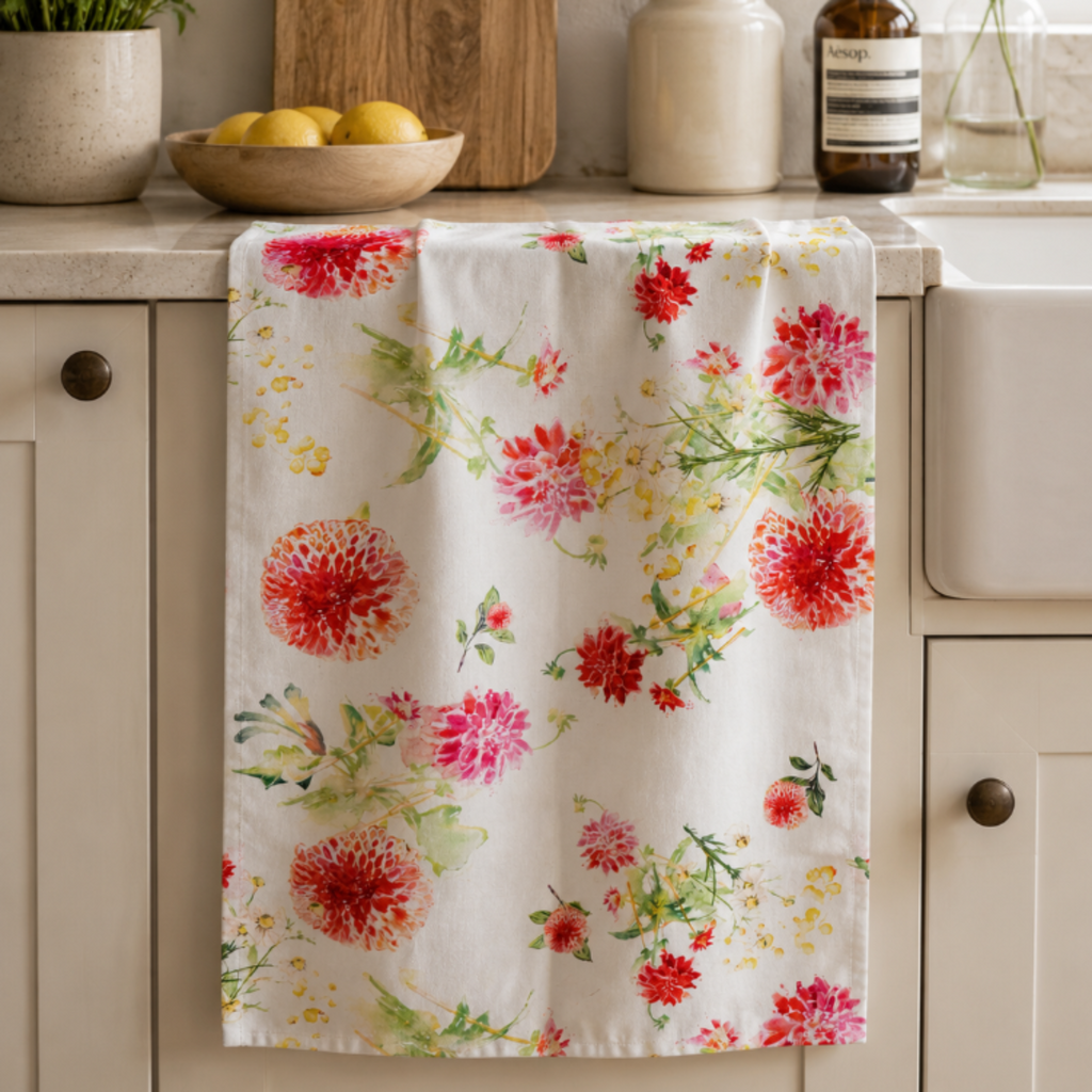 Dahlia Tea Towel