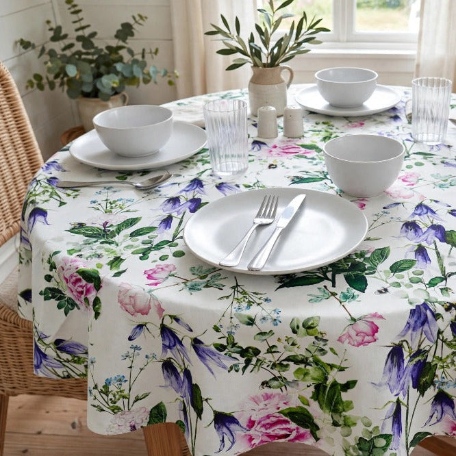 Floral Garden Tablecloth - Round