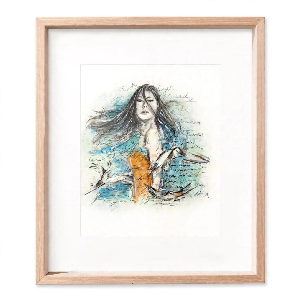 Girl on Beach Original Art
