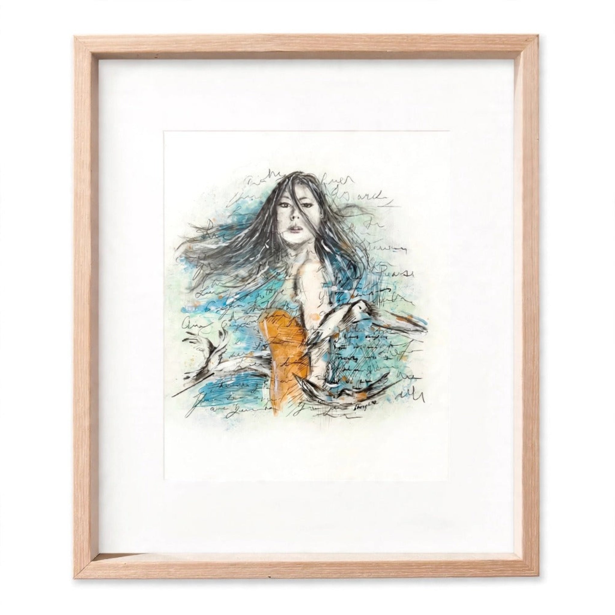 Girl on Beach Original Art