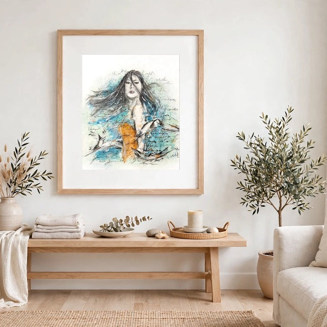 Girl on Beach Original Art