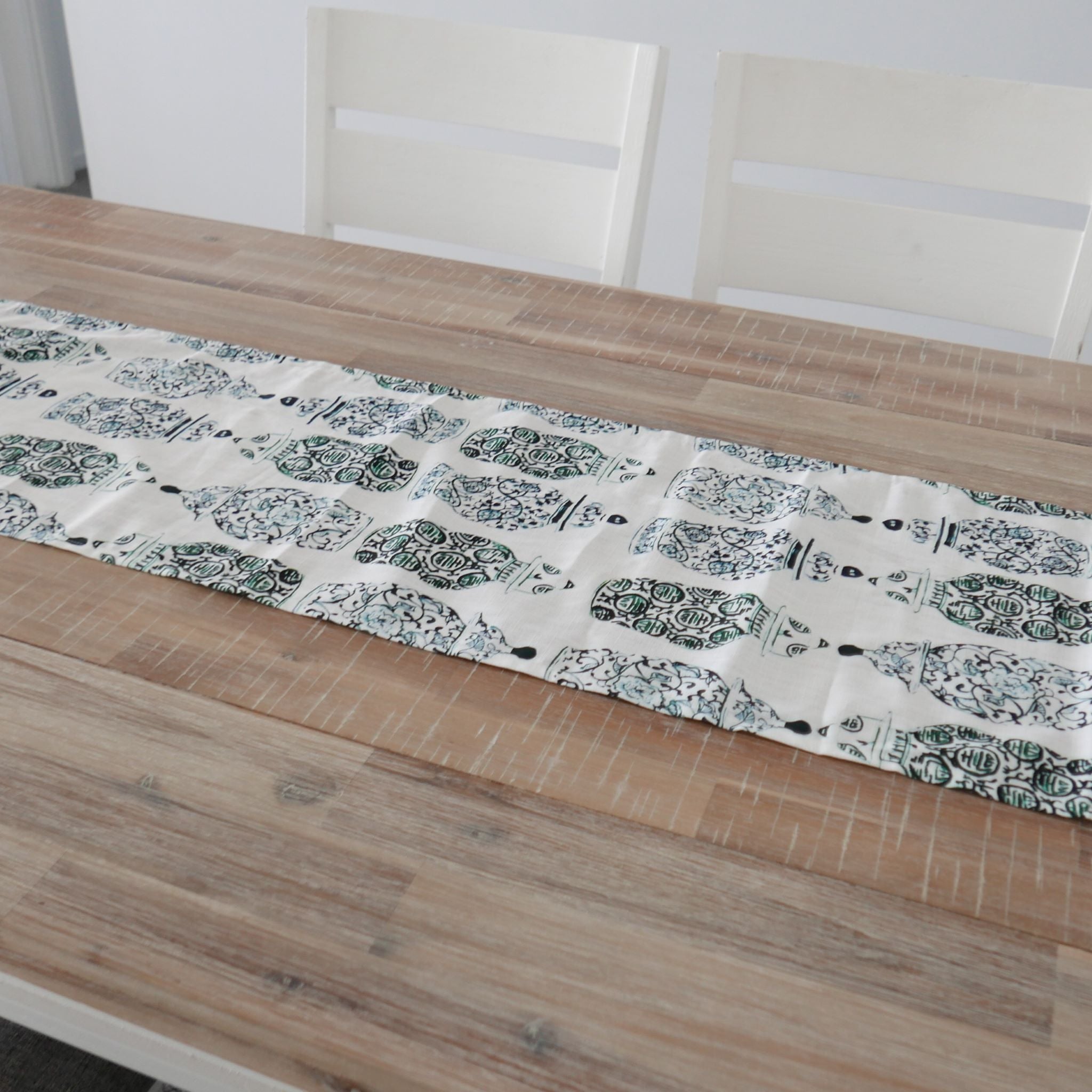 Green Ginger Jar Table Runner