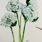 Blue Hydrangea Tablecloth - Round