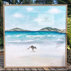 Kangaroo on Sandy Beach, Original Art