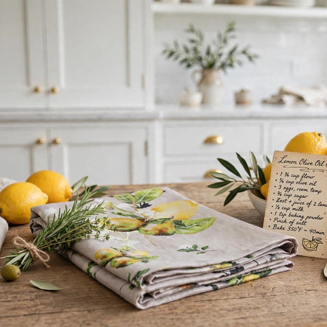 Pears and Lemons Tea Towel