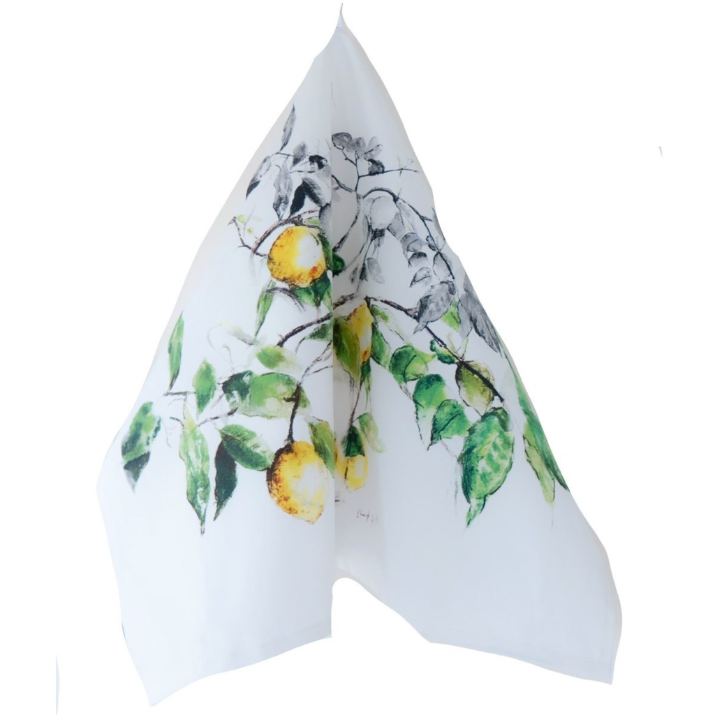 Lemons in Jar Tea Towel