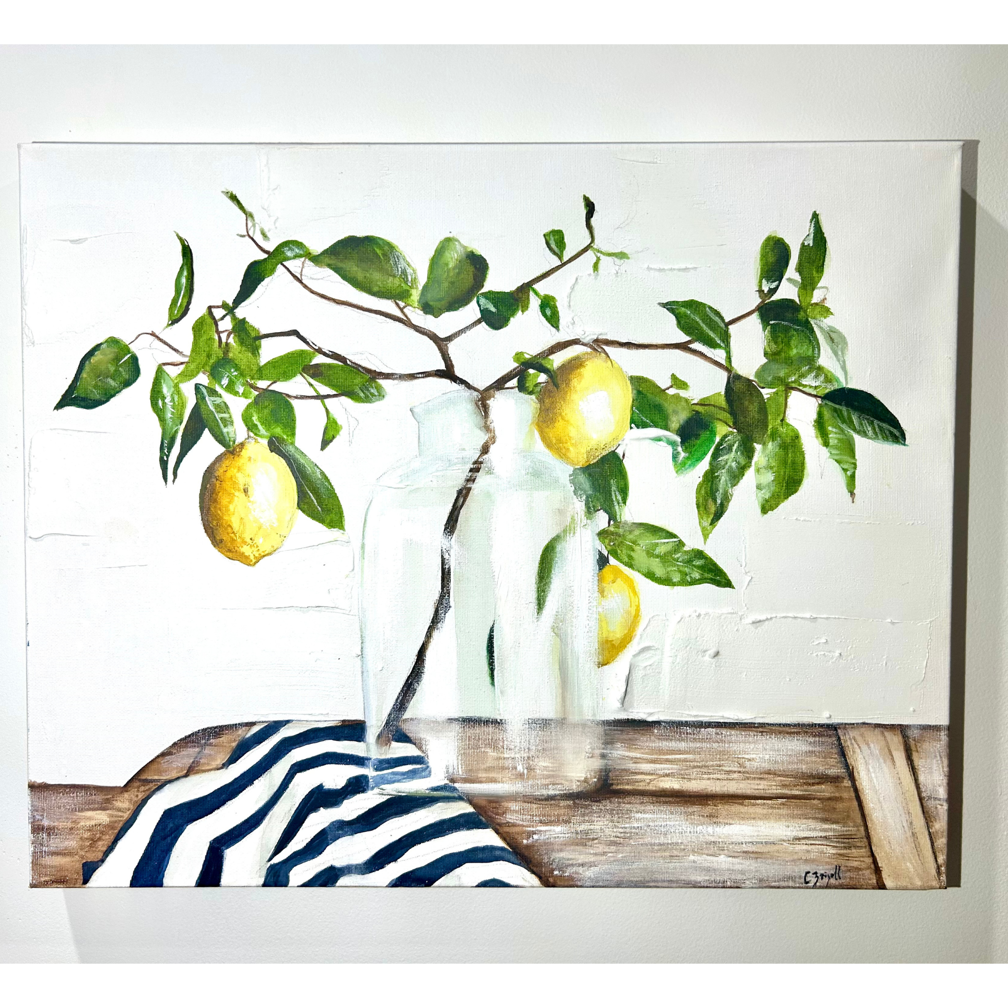 Lemons in Vase Artwork