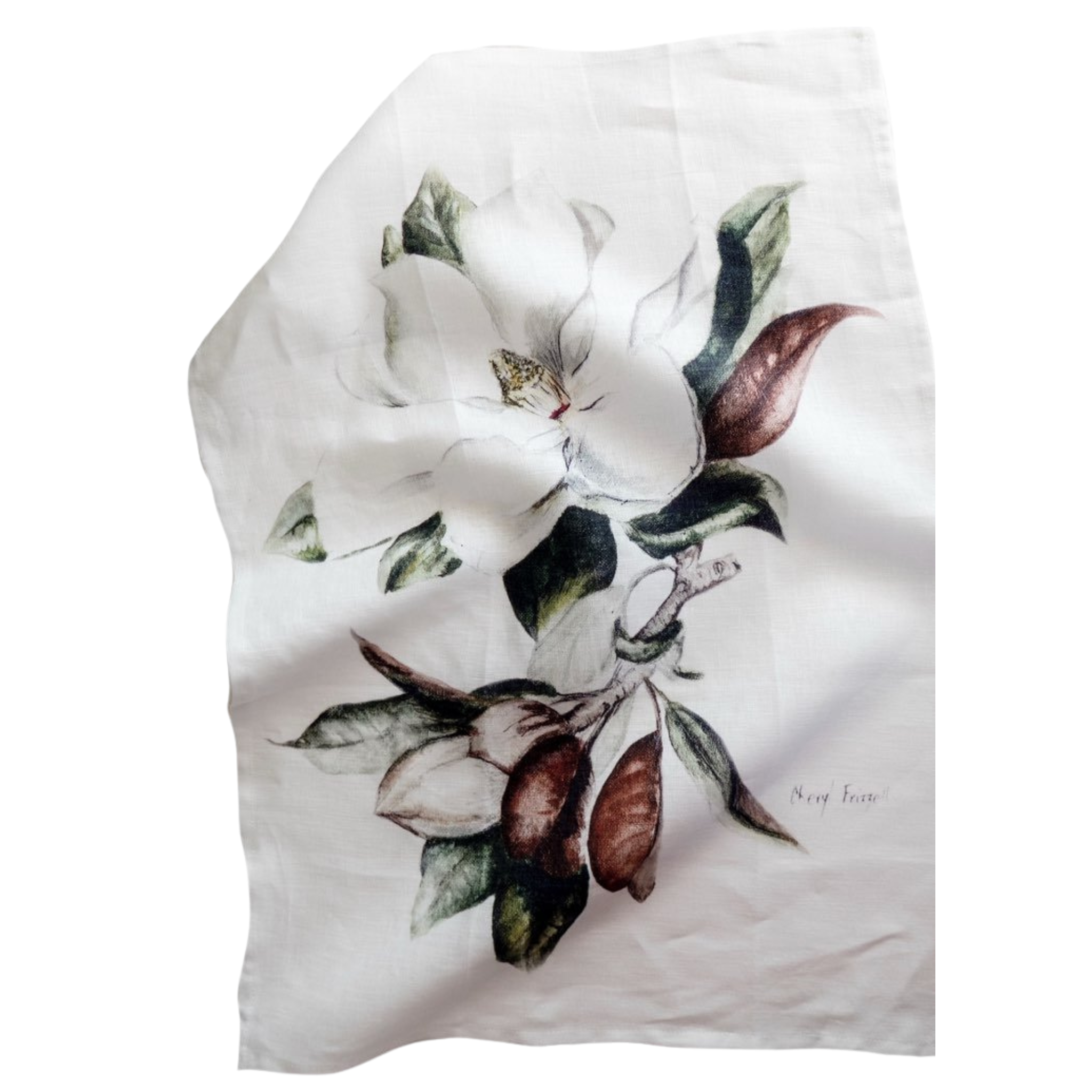 Magnolia Tea Towel