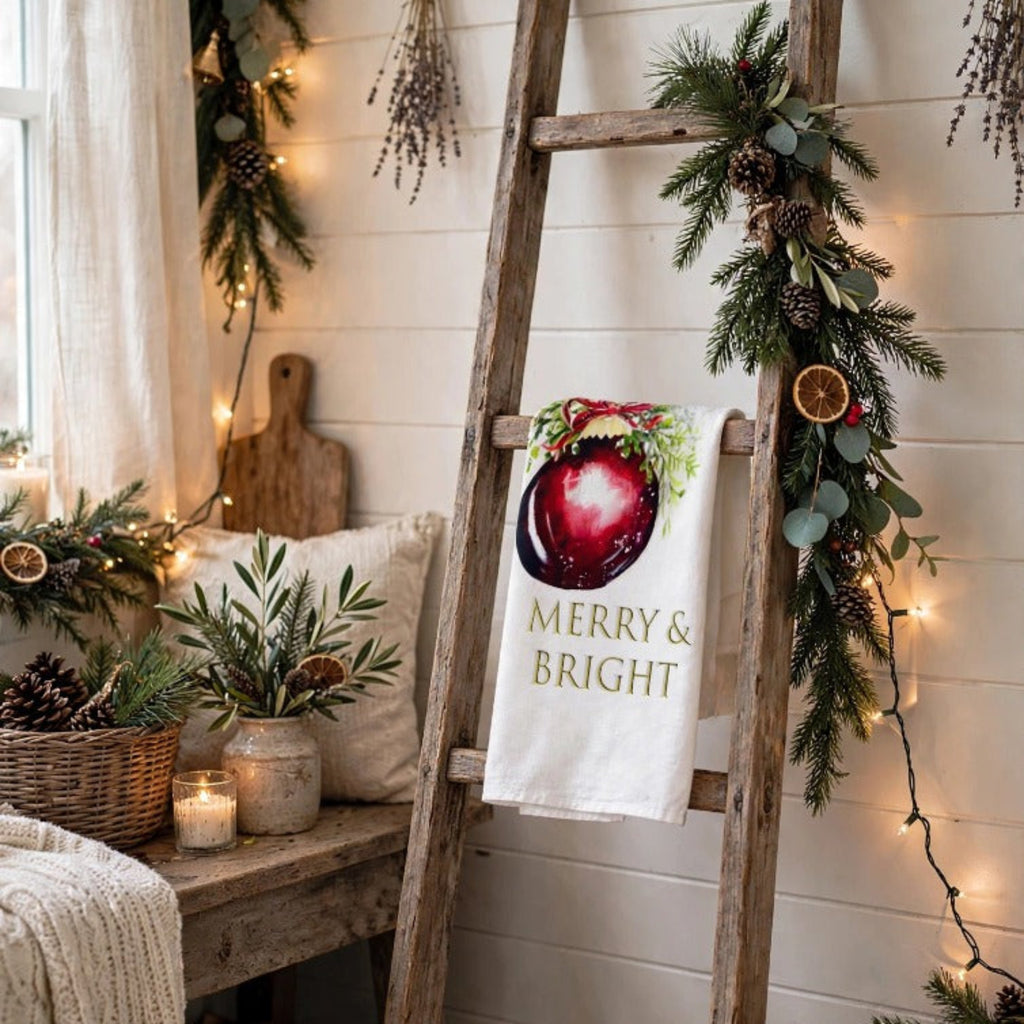 Merry and Bright Tea Towel