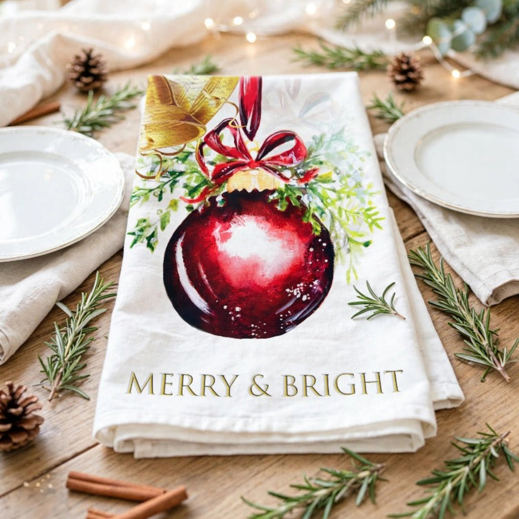 Merry and Bright Tea Towel