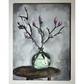 Moody Blooms in Glass Vase Artwork