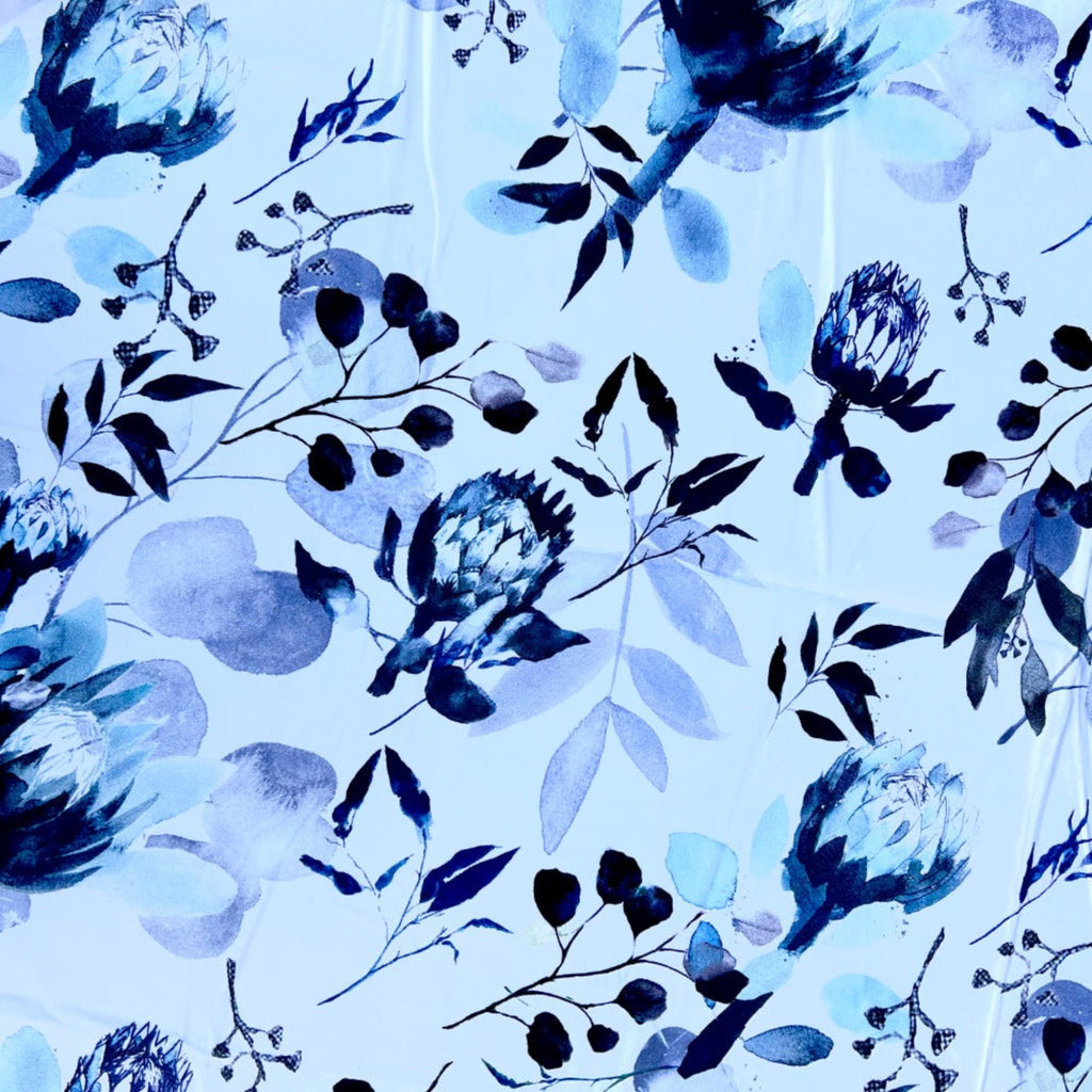 Indigo King Protea Round Tablecloth 210cm