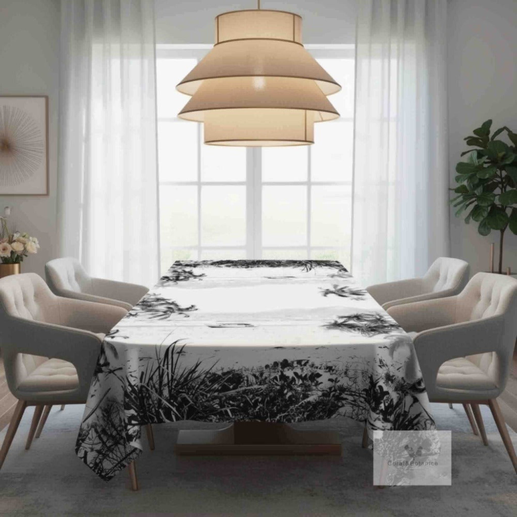 Monochrome Palms Tablecloth -coming soon (ETA Sept 26)