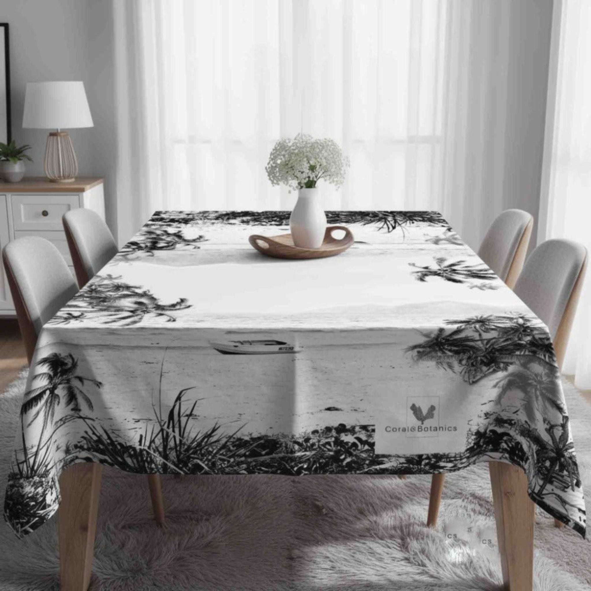 Monochrome Palms Tablecloth -coming soon (ETA Sept 26)