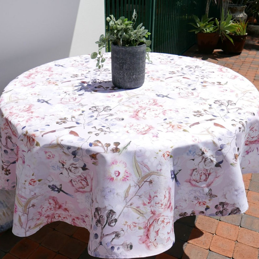 Pink Gumnuts Tablecloth - Round