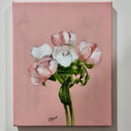 Pink Peony's Original Art on Canvas