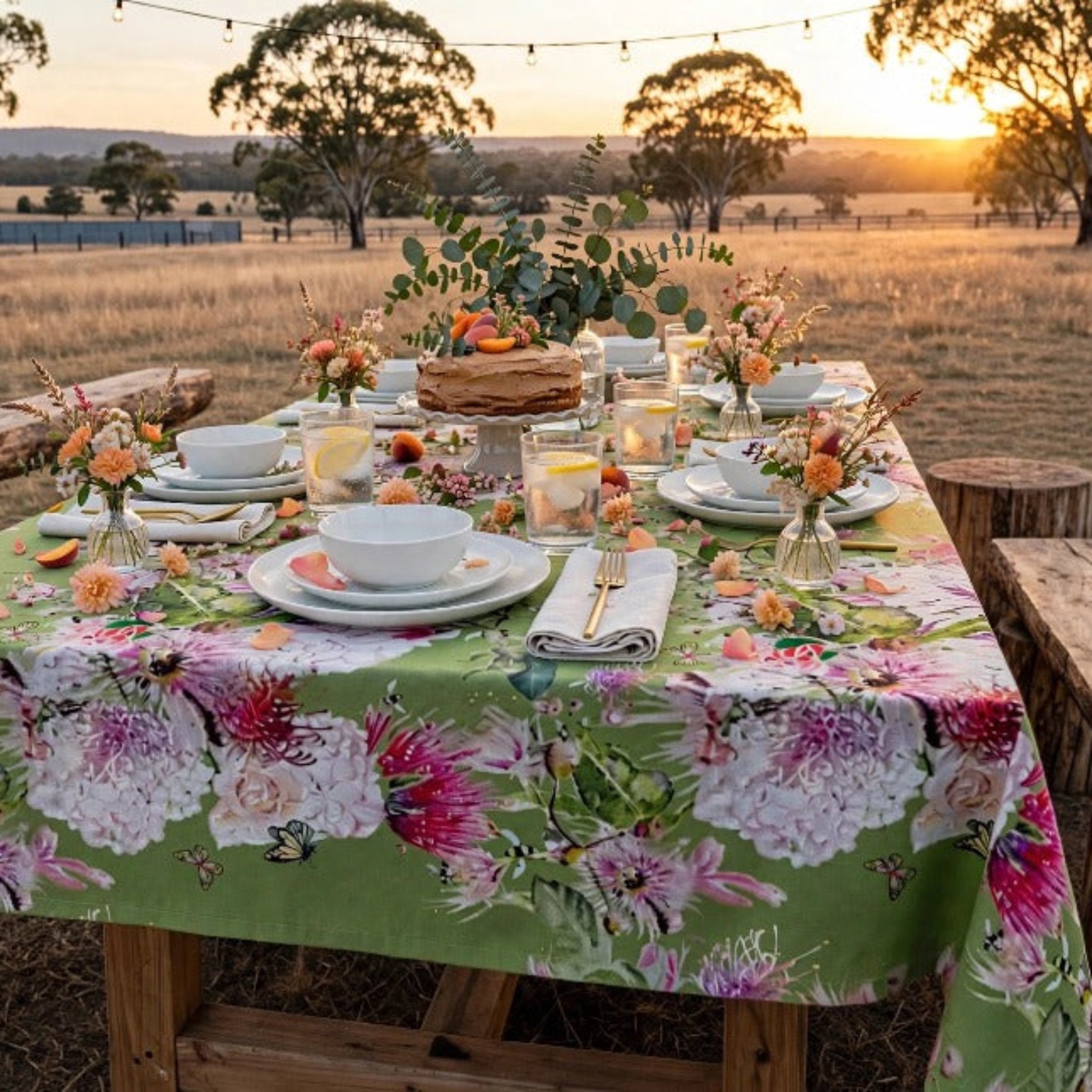 Pink Gums Tablecloth - Rectangle