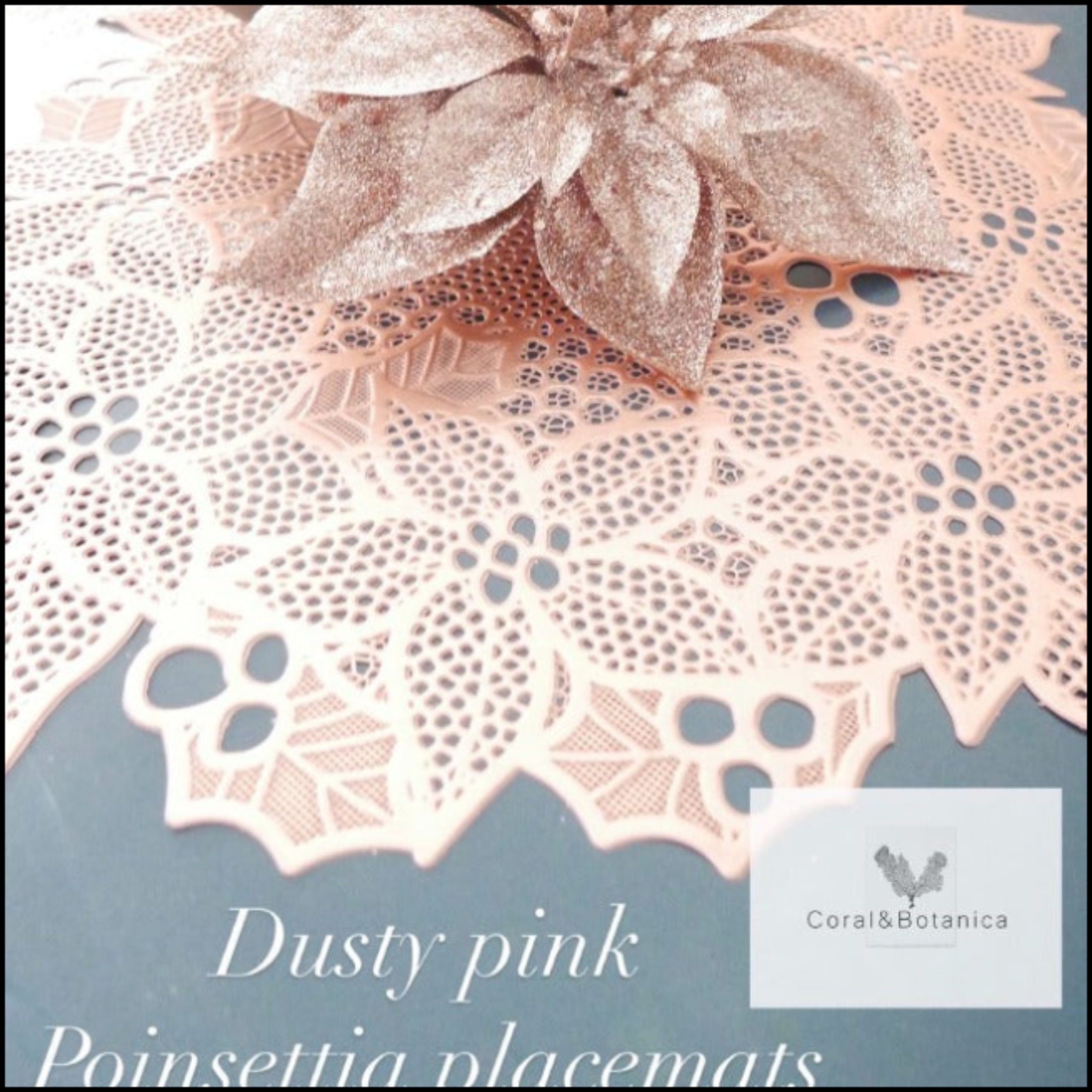 Poinsettia Placemat - Dusty Pink