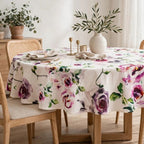 Vintage Rose Tablecloth - Round
