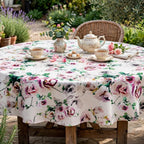 Vintage Rose Tablecloth - Round