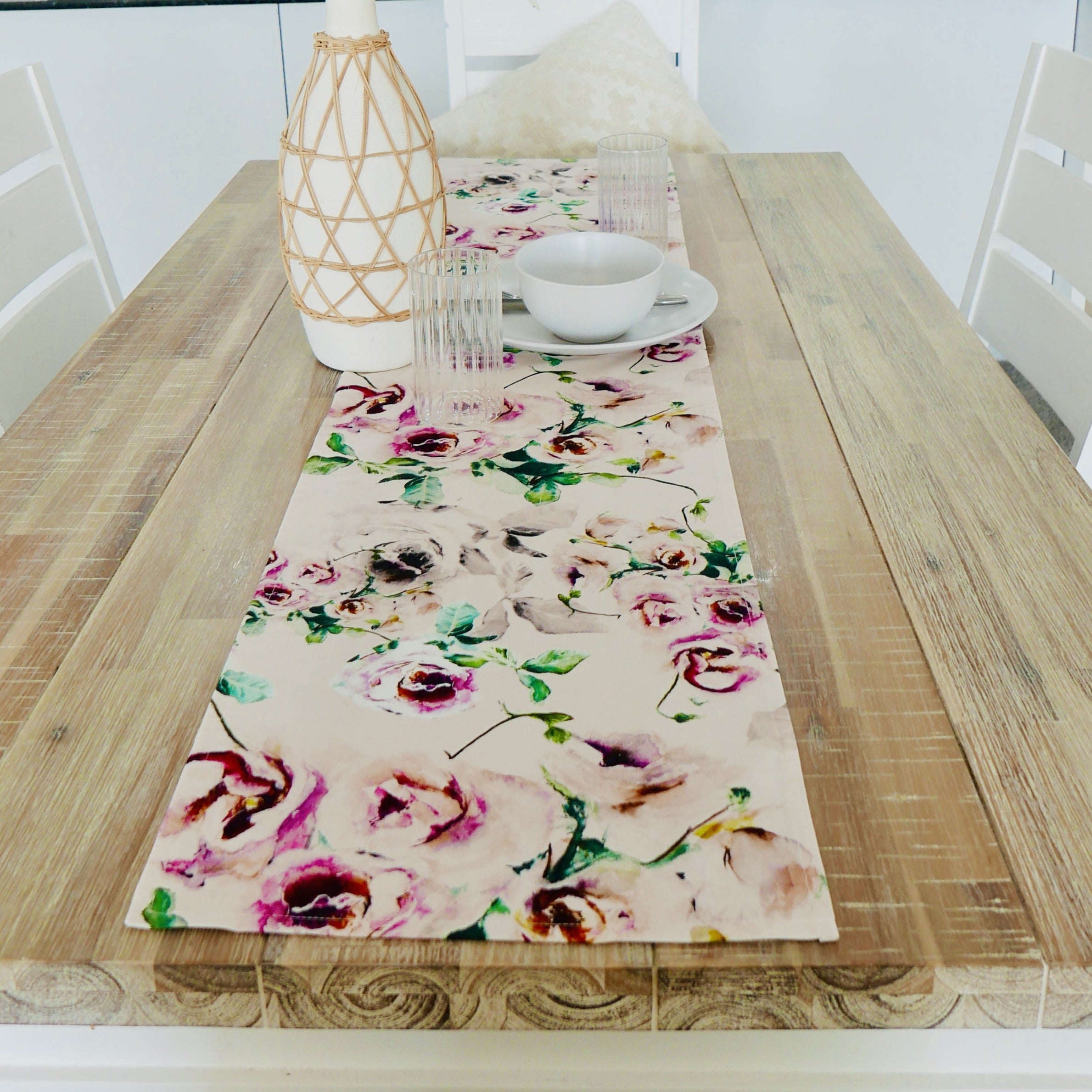 Vintage Rose Table Runner
