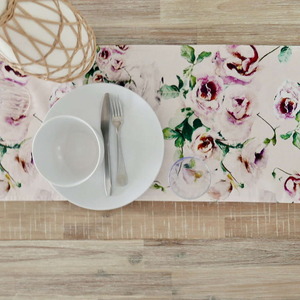 Vintage Rose Table Runner