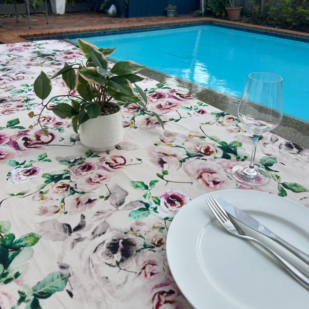 VIntage Rose Tablecloth - Rectangle