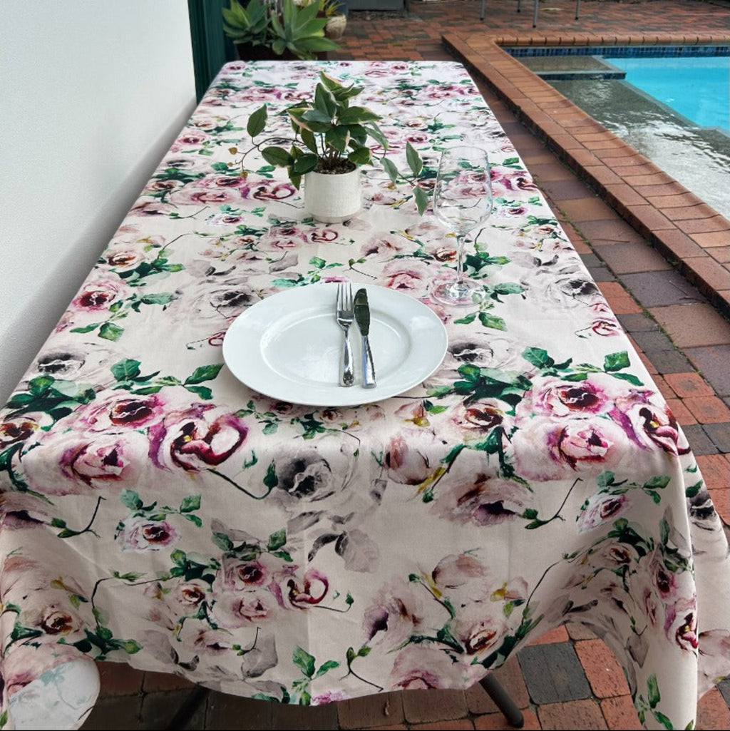 VIntage Rose Tablecloth - Rectangle