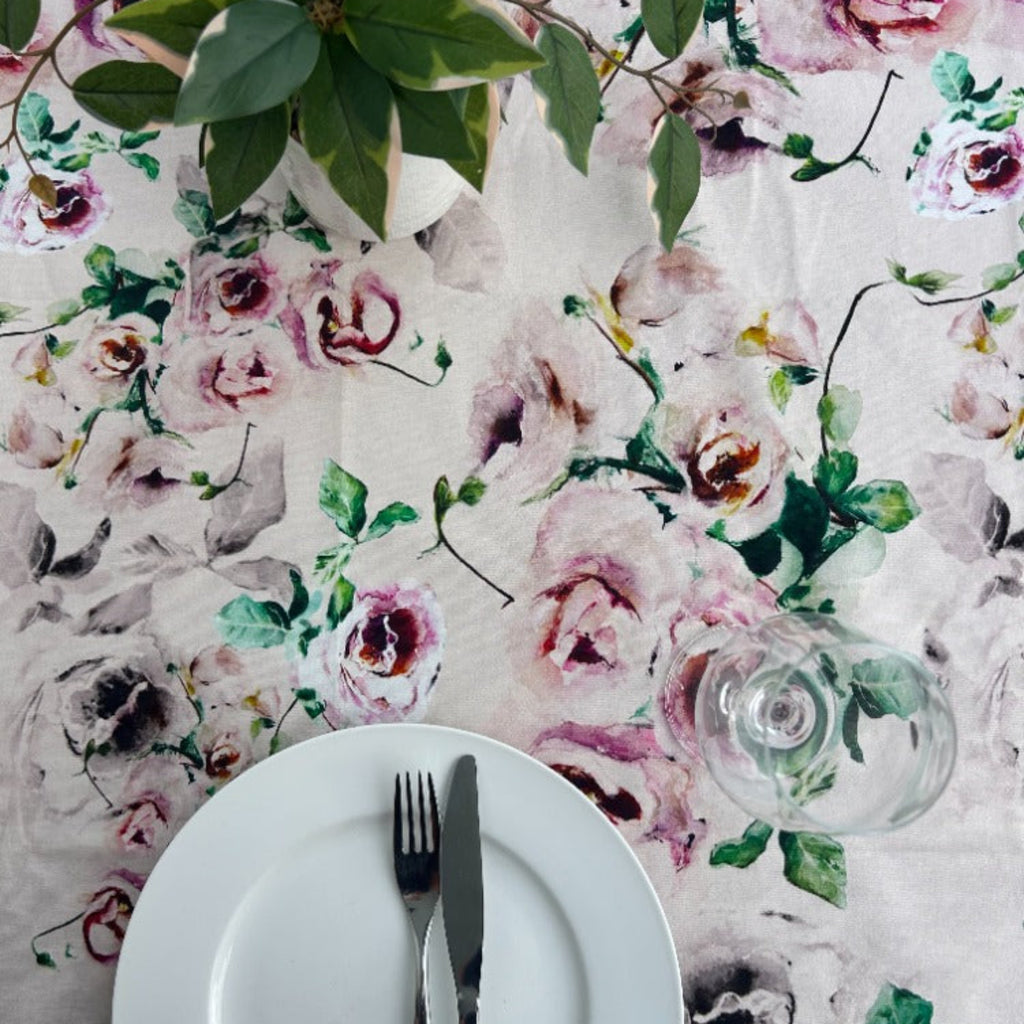 VIntage Rose Tablecloth - Rectangle