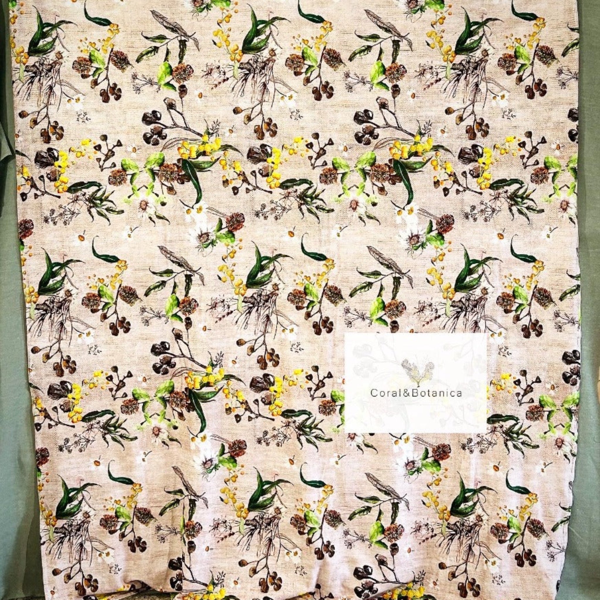 Plush Mink Nature Botanical Throw