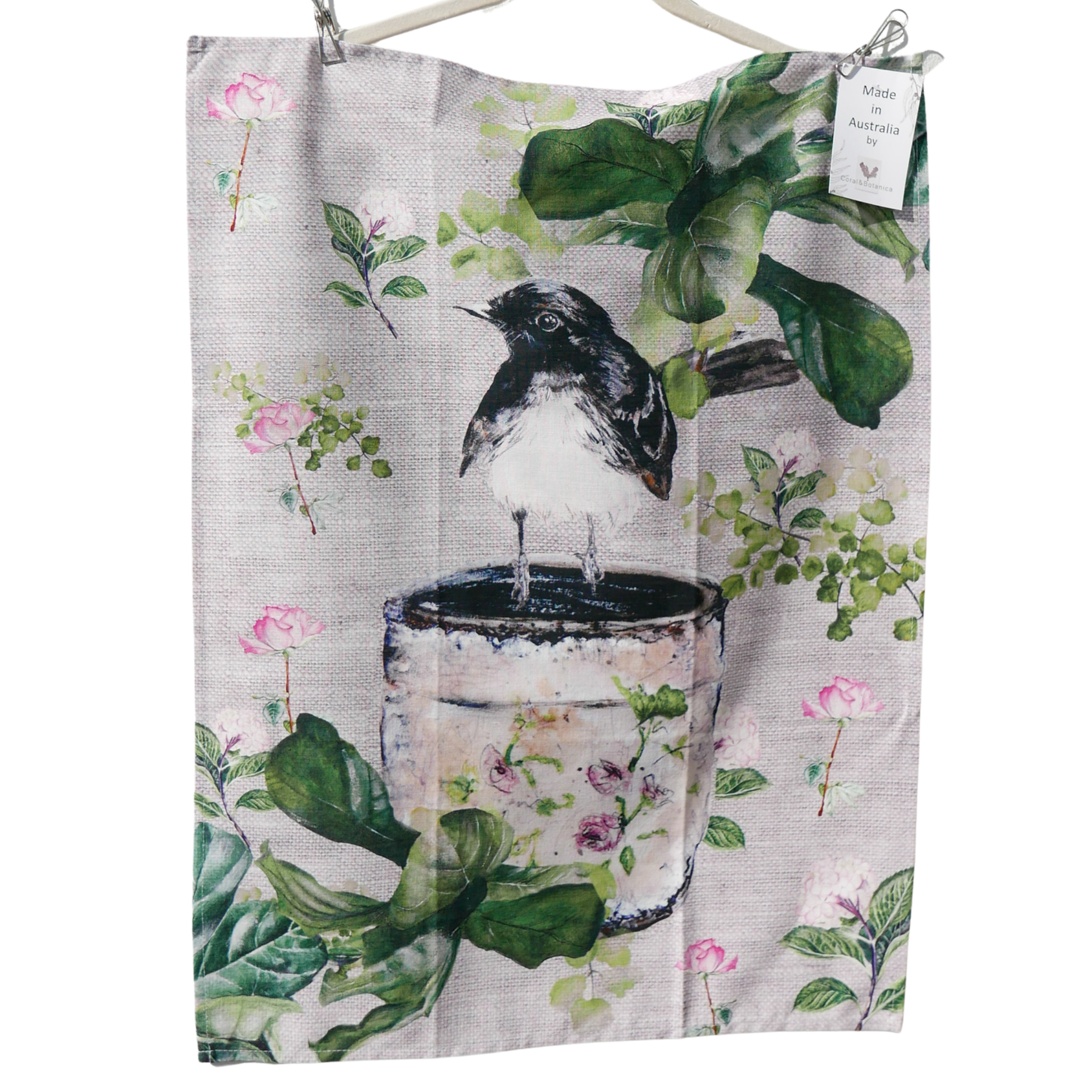 Willy Wagtail Tea Towel