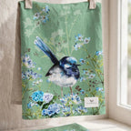 Agapanthus & Fairy Wren Tea Towel - Coming soon (ETA Sept 26)